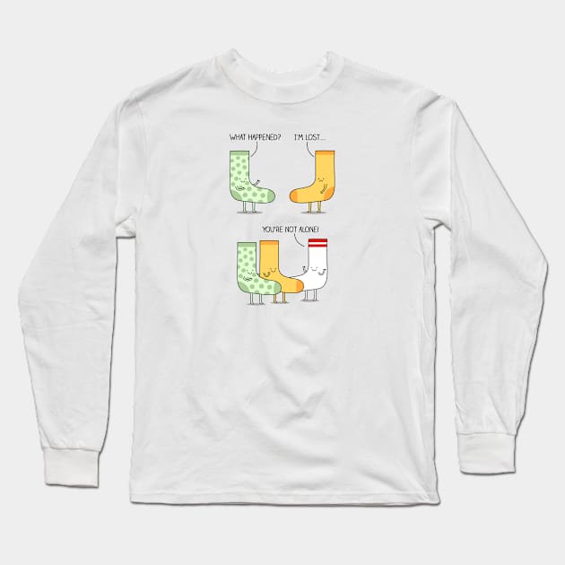 Lost sock Long Sleeve T-Shirt by milkyprint